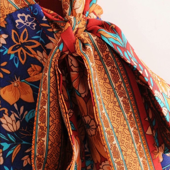 Boho Chic Vintage Floral Wrap Dress🎉RESTOCKED🎉 - Picture 13 of 16